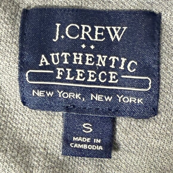 J. Crew Authentic Fleece Button Down, 2 Front Breast Pockets, Gray Sz. Small - Picture 2 of 7